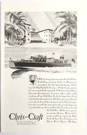 Lot of 8 Vintage 1930 Chris-Craft Boats Magazine Print Ads