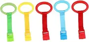 Vaguelly 5pcs Pull Ring Walking Learning Tools Bed Pull Ring Hand Pull Ring Crib Grab Ring Cot Handle Ring Crib Stand Ring Stand up Pull Rings