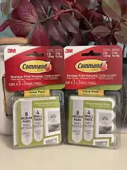 3M Command Brand Picture Hanging Strips Variety - 8 Medium & 4 Small - 24 Pairs