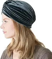 [CHARM] Womens Fortune Teller Turban - Gypsy Costume Mens Velvet Genie Boho Hat