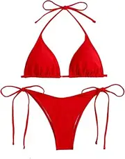 [Liooce] Women's Bikini Underwire Push Up Swimsuit High Cut Sexy Bathing Suit (Black M)