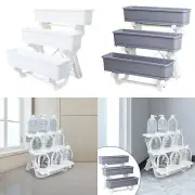 Garden Bed Garden Planter Vertical Storage Organizer Rack with Drainage System