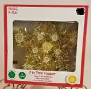 Lighted Tree Topper Star with Lights - Gold - New In Box