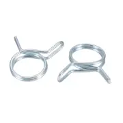 Double Wire 10mm Fuel Line Hose Tube Spring Clips Clamp Zinc Plated 10Pcs