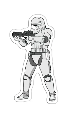 Star Wars Cartoon Storm Trooper Sticker