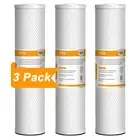 3 Pack 20x4.5" 5μm Big Blue CTO Carbon Block Water Filter Whole House Cartridges