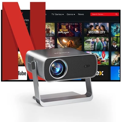 [Netflix Officially & Dolby Audio] Projector with WiFi and Bluetooth, Full HD...