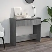 Console Table Grey Sonoma 89x41x76.5 cm Engineered Wood, 2 Drawer Narrow Entryway Hall Furniture, Decorative Storage Solution for Living Room, Behind Sofa, Entry Cabinet with Elegant Design