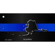 Alaska Thin Blue Line Novelty Metal Key Chain KC-8884