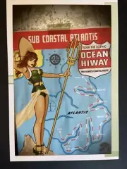 Mera - DC Comics Bombshells Poster Print 8x11.5 Sub Coastal Atlantis