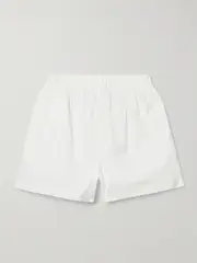 [SKIMS] SKIMS - Cotton-blend Poplin Boxers - Snow - White - L L White