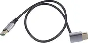 Veemoon 0.5m Video Cord Angled Connector for and Computer High-Speed Data Transfer Flexible Design for Tight Spaces