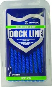 Solid Braided Multifilament Polypropylene Dock Line | 3/8" 15 Feet NEW BX24