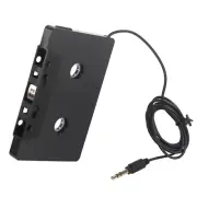 Black Cassette Aux Adapter For Car 3.5mm Audio Tape MP3 Player Adapter