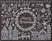 Bead embroidery kit Silver sparks needlework kit Art canvas beadwork pattern