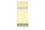 10pc Summit Global Single-Piece Plastic Agility Poles in Bag 170cm Yellow