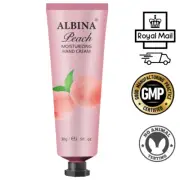 ALBINA Peach Hand Cream Cracked Dry Skin Anti Aging Moisturiser Free Post 30g