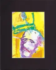 8X10" Matted Print Art Picture Grateful Dead Jerry Garcia: Poet Absorbs the War