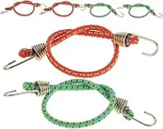 HEALEEP 6pcs Luggage Rope Straps Versatile Bungee Cord Elastic Rope with Hook Elastic Luggage Ropes Bike Basket Straps Outdoor Camping Ropes Bike Rack Bungee Travel Bungee Cords Emulsion