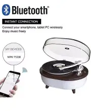 Record Player Turntable Bluetooth Speaker Modern Home Gift Speaker Light Gift