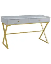 Linon Campaign 2 Drawer Desk NoSize Grey
