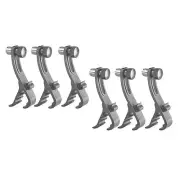 6x Shockproof Microphone Drum Rim Clip Tom Snare Mount Mic Clamps Holder