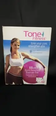 Tone Fitness Stability Ball Exercise Ball Exercise Equipment Pink 55 Cm