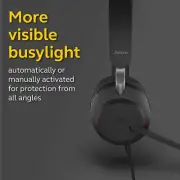 NEW Jabra GN Evolve2 40 UC HSC130 Wired Headphones USB-A Stereo Black Noice Isol