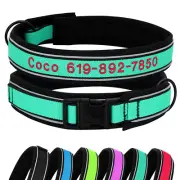 Personalized Nylon Dog Collar Reflective Embroidered Dog Collar Custom Pet Puppy