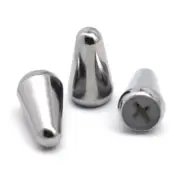 3x Metal Silver Cross Guitar 3 Way 5 Way Pickup Switch Tip Switch Cap for ST TL