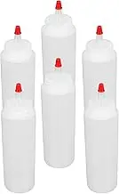 CHILDWEET 205ml Plastic Salad Dressing Squeeze Bottles Set Precision Tip Condiment Dispenser for Bbq Sauce Mustard