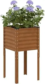 Raised Garden Bed, Elevated Planter Box Plant Container 45x45x88 cm Weathering Steel