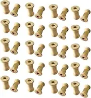 Anneome 60pcs Empty Thread Spools Craft Bobbins for Arts Crafts Projects for DIY Dolls Ornaments and Bird for Creative Fun