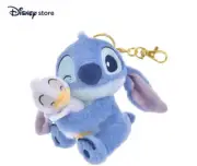 Disney authentic 2025 stitch duck plush keychain shanghai disneyland