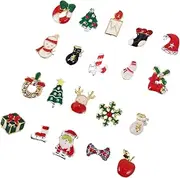 FOMIYES 20pcs Christmas Manicure Jewelry Christmas Nail Nail Art Gems Women Nail Charm Rivet Present Stickers Nail Studs Decor Glitter Stickers Holiday Charms Alloy