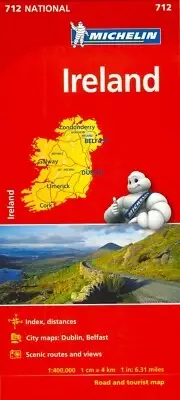 Michelin Map of Ireland, Michelin Map# 712 - Discounted !! Mild blemish.