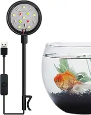 Clip Light Aquarium LED Aquarium Fish Tank 360° Rotating Clip Lamp for Aquarium Fish Tank Universal Clamp Universal Adjustable Angle for Aquarium Decoration Desi