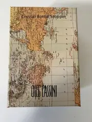 Oleg Cassini Crystal Clear World Globe Bottle Stopper #104001 New In Box