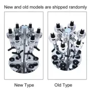 Rotating Wall Mounted 6 Bottle Stand Optic Dispenser Drinks Wine Steel Bar