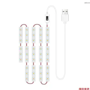 14 件裝 LED 化妝鏡燈控制梳妝鏡燈浴室鏡燈帶 1.5m USB 電纜 LED 可調光燈條