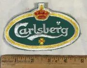 Vintage Carlsberg Beer Oval Logo Patch Advertising Brewery Distributor