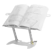 Metals Book Stand for Reading,Base with Non-Slip Pads Adjustable Textbook Reader