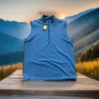 adidas Men's HALF-ZIP climacool Vest blue SZ M NWT