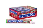 Mentos Chewy Mint Candy Roll, Strawberry, Non Melting, Party,15 Count (Pack of 1