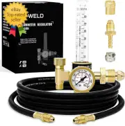 Argon Regulator Flowmeter Gas Gauge for Mig Tig Weld with Gas Welding Hose