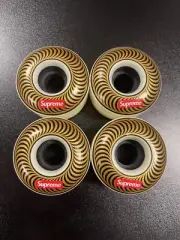 Supreme Box Logo Spitfire Classics Gold 58mm Skateboard Wheels Set Of 4 NEW