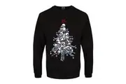 Grindstore Mens Pile O` Bones Christmas Jumper (Black) - UTGR1903