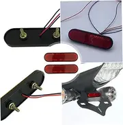 2 PCS Motorcycle Turn Signal Light Tail Reflector Marker Lamp for Motorbikes Trucks and Utes Red Side Warning Lights for Enhanced Visibility