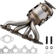 BDFHYK Exhaust Manifold Catalytic Converter with Gasket Kit Direct-Fit Compatible with Hyundai Accent 12-17, Compatible with Kia Rio 12-16, L4 1.6L, EPA Compliant, Replace# 16680