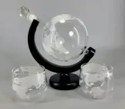 31 oz Whiskey Decanter Globe Set For Liquor Scotch Bourbon Vodka 2 glasses